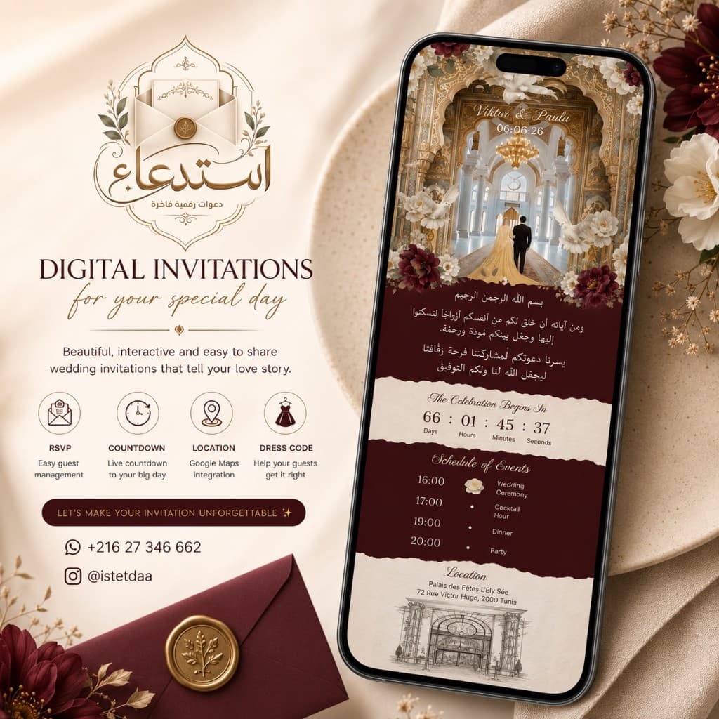 Istetdaa — luxury digital wedding invitation promotional creative