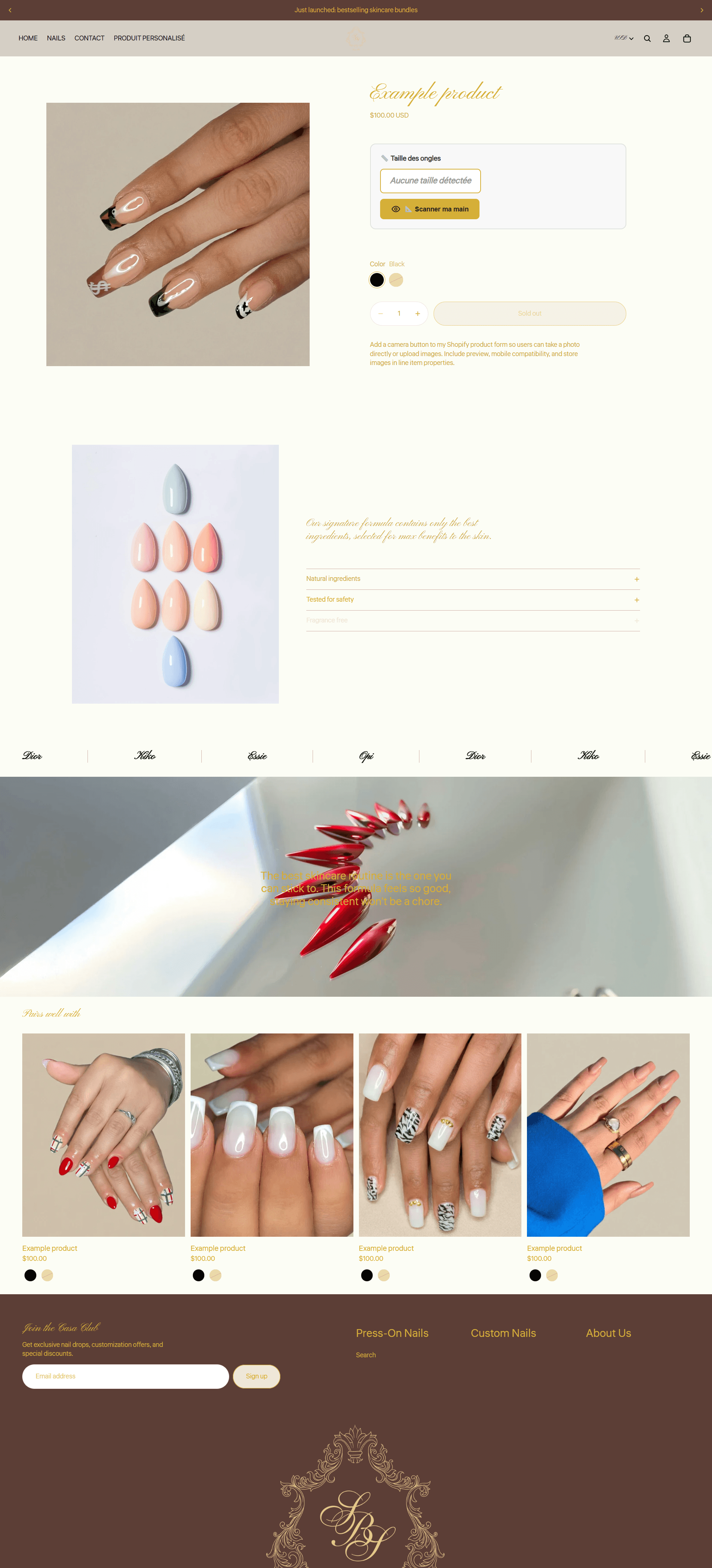 NailScan integration button screen